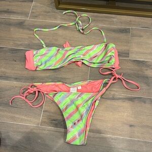 Pink and green bikini from L space